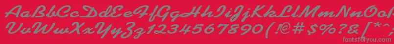 KoffeewideBold Font – Gray Fonts on Red Background