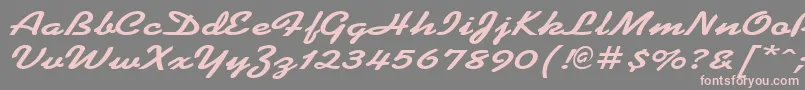 KoffeewideBold-Schriftart – Rosa Schriften auf grauem Hintergrund