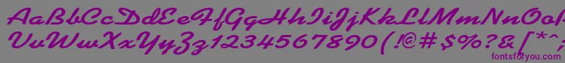 KoffeewideBold Font – Purple Fonts on Gray Background