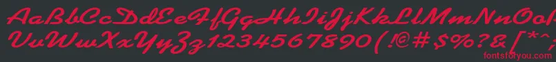 KoffeewideBold Font – Red Fonts on Black Background