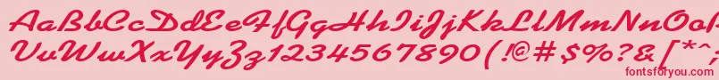 KoffeewideBold Font – Red Fonts on Pink Background