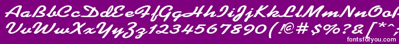 KoffeewideBold-Schriftart – Weiße Schriften auf violettem Hintergrund