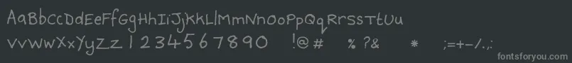 Czcionka DebbieNormal – szare czcionki na czarnym tle