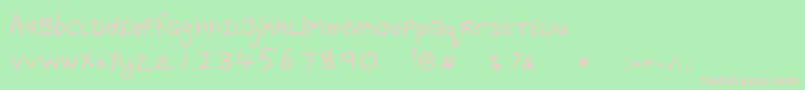 DebbieNormal Font – Pink Fonts on Green Background