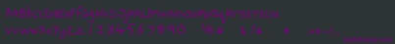 Шрифт DebbieNormal – фиолетовые шрифты на чёрном фоне