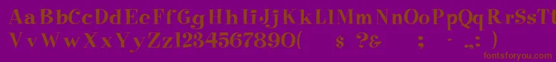 Pcmoxie Font – Brown Fonts on Purple Background