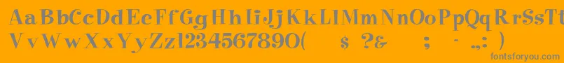 Pcmoxie Font – Gray Fonts on Orange Background