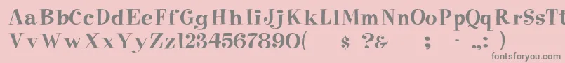 Pcmoxie Font – Gray Fonts on Pink Background