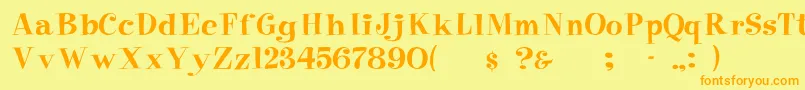Pcmoxie Font – Orange Fonts on Yellow Background