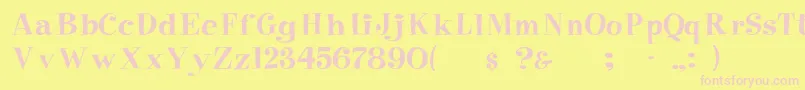 Pcmoxie Font – Pink Fonts on Yellow Background