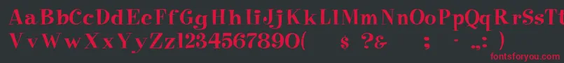 Pcmoxie Font – Red Fonts on Black Background