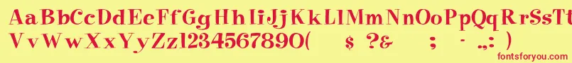 Pcmoxie Font – Red Fonts on Yellow Background