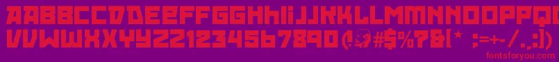 RedOctoberFat Font – Red Fonts on Purple Background