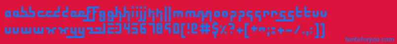 ElectricButterflies Font – Blue Fonts on Red Background