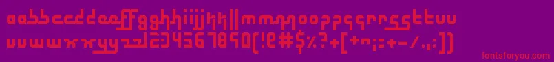 フォントElectricButterflies – 紫の背景に赤い文字