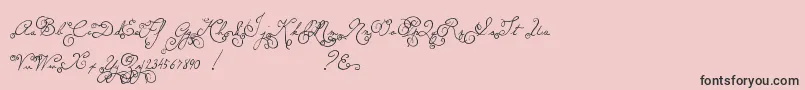 MtfMemory Font – Black Fonts on Pink Background