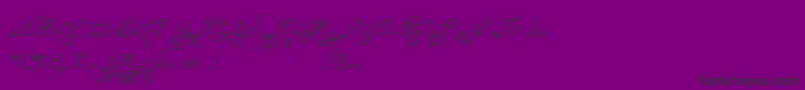 MtfMemory Font – Black Fonts on Purple Background