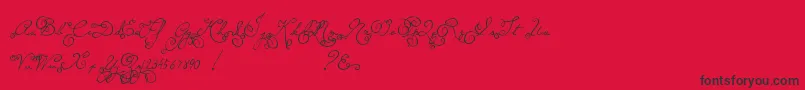 MtfMemory Font – Black Fonts on Red Background