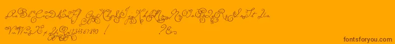 MtfMemory Font – Brown Fonts on Orange Background