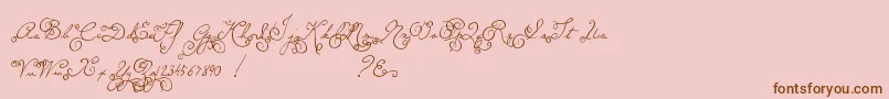 MtfMemory Font – Brown Fonts on Pink Background