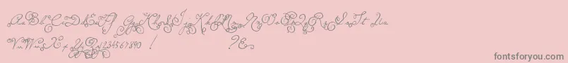 MtfMemory-Schriftart – Graue Schriften auf rosa Hintergrund