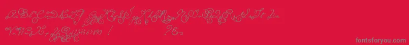 Fonte MtfMemory – fontes cinzas em um fundo vermelho