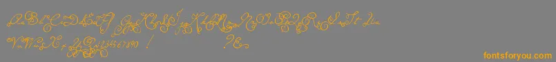 MtfMemory Font – Orange Fonts on Gray Background