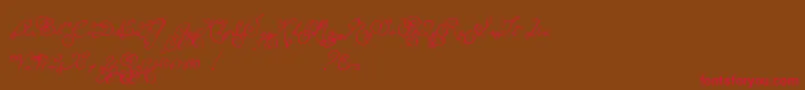 MtfMemory Font – Red Fonts on Brown Background