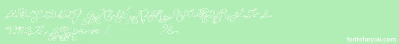 MtfMemory-Schriftart – Weiße Schriften auf grünem Hintergrund