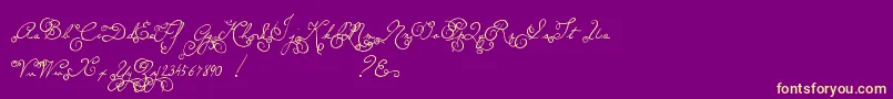 MtfMemory Font – Yellow Fonts on Purple Background