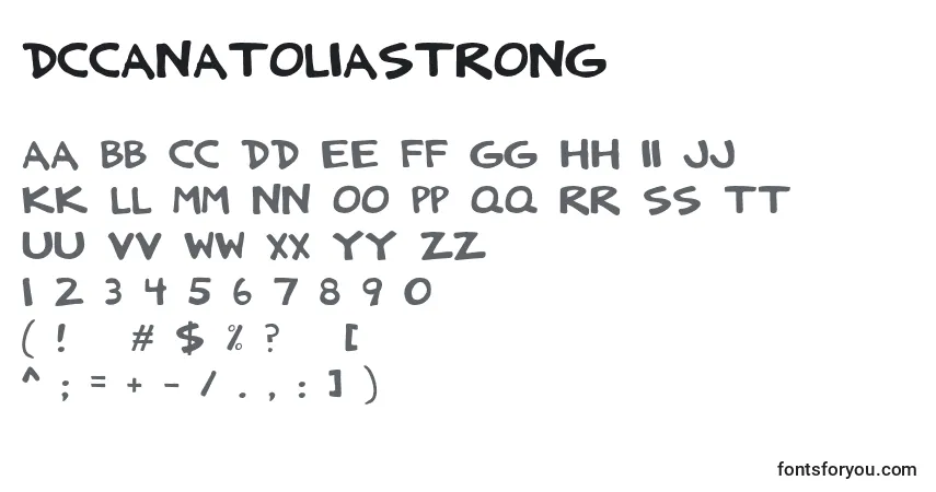 Шрифт DccAnatoliastrong – алфавит, цифры, специальные символы
