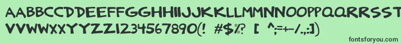 DccAnatoliastrong Font – Black Fonts on Green Background