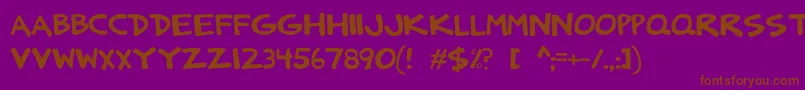 DccAnatoliastrong Font – Brown Fonts on Purple Background