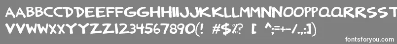 DccAnatoliastrong Font – White Fonts on Gray Background