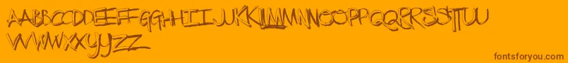 TheLowDown Font – Brown Fonts on Orange Background