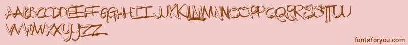TheLowDown Font – Brown Fonts on Pink Background