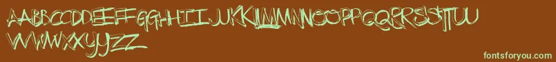 TheLowDown Font – Green Fonts on Brown Background