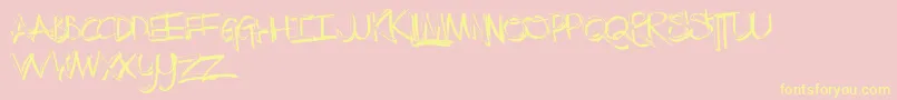 TheLowDown Font – Yellow Fonts on Pink Background