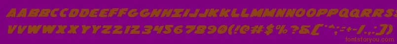 Шрифт Flyingleatherv2extraexp – коричневые шрифты на фиолетовом фоне