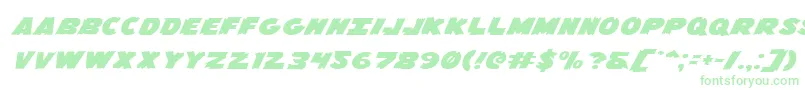 Flyingleatherv2extraexp Font – Green Fonts on White Background