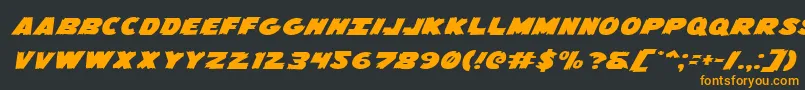 Flyingleatherv2extraexp Font – Orange Fonts on Black Background