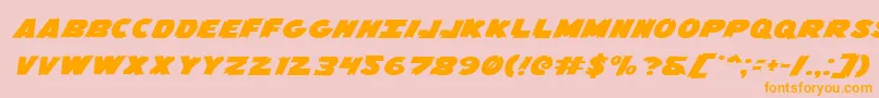 Flyingleatherv2extraexp Font – Orange Fonts on Pink Background