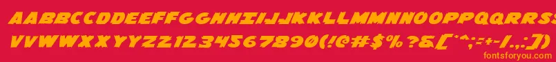 Flyingleatherv2extraexp Font – Orange Fonts on Red Background