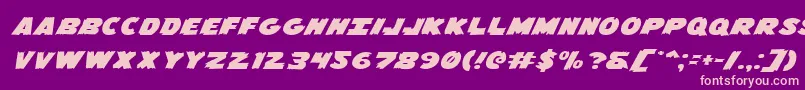 Flyingleatherv2extraexp Font – Pink Fonts on Purple Background