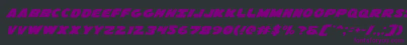 Flyingleatherv2extraexp Font – Purple Fonts on Black Background