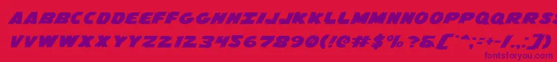 Flyingleatherv2extraexp Font – Purple Fonts on Red Background
