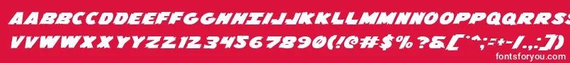 Flyingleatherv2extraexp Font – White Fonts on Red Background