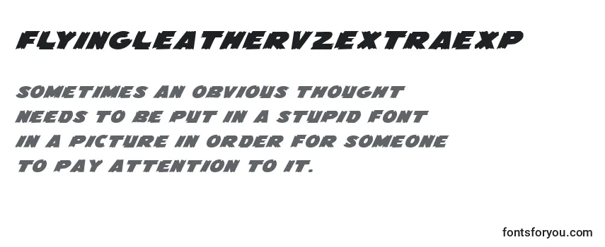 Flyingleatherv2extraexp Font
