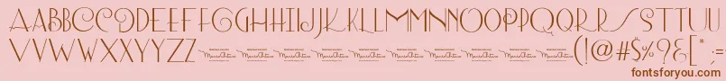 LombardPersonaluse Font – Brown Fonts on Pink Background