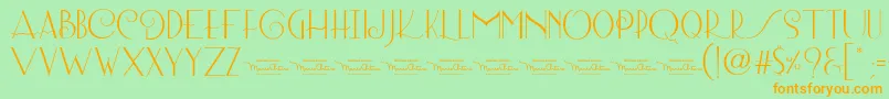 LombardPersonaluse Font – Orange Fonts on Green Background